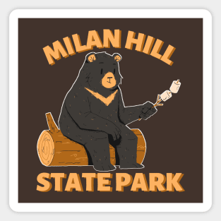 Milan Hill State Park Camping Bear Magnet